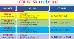 Cách đăng ký gói cước KC150 MobiFone có ngay 2GB/ngày- thoại cực đã suốt tháng
