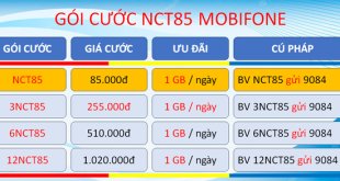 Cách đăng ký gói cước NCT85 Mobifone chỉ 85.000đ dùng 30 ngày
