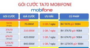 Đăng ký gói cước TA70 Mobifone chỉ 70k online và học tiếng Anh cả tháng