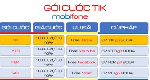 Chi tiết gói cước TIK Mobifone miễn phí data xem TikTok suốt 30 ngày chỉ với 10.000đ