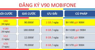 Chi tiết gói cước V90 Mobifone nhận ưu đãi 1GB/ ngày- xem phim VieON thả ga cả tháng