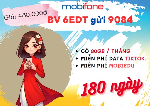 Đăng ký gói cước 6EDT Mobifone nhận ưu đãi data và học online giá rẻ 