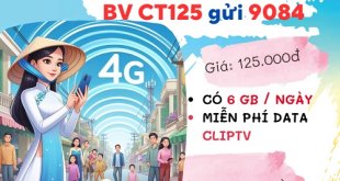 Đăng ký gói cước CT125 Mobifone nhận 180GB data dùng ClipTV thả ga
